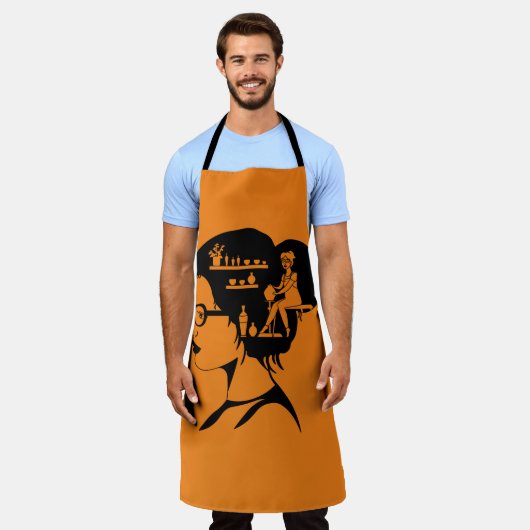 陶器の女性 エプロン (着用した状態)