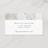 陶器の手作りミニマルモダンラストテクスチャグレー 名刺 (裏面)