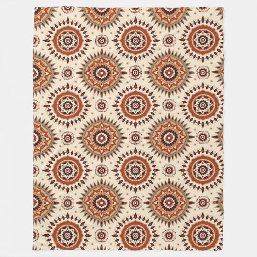 陶器の放射線曼荼羅 フリースブランケット (正面)