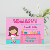 陶器の絵画の芸術および技術の誕生会 招待状 (スタンド正面)