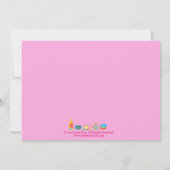 陶器の絵画の芸術および技術の誕生会 招待状 (裏面)