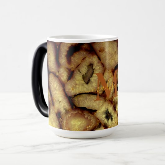 陶器の緑の石英はモノグラムを攪拌 モーフィングマグカップ (正面左)