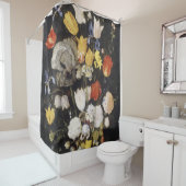 陶器の花瓶の花束(1610) シャワーカーテン (インサイチュ)