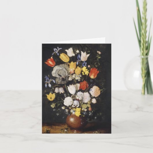 陶器の花瓶の花束(1610) シーズンカード (正面)