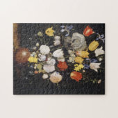 陶器の花瓶の花束(1610) ジグソーパズル (横)