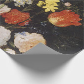 陶器の花瓶の花束(1610) ラッピングペーパー (角)
