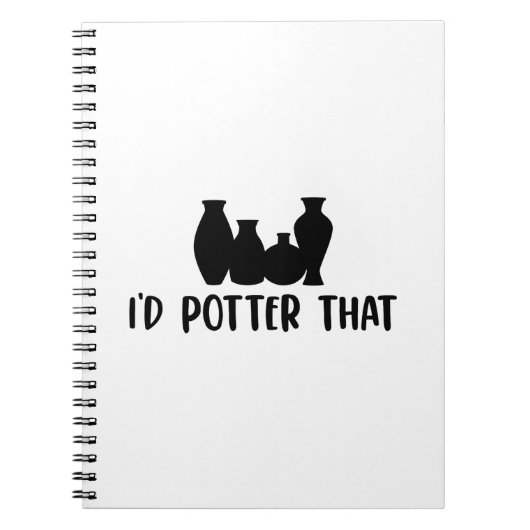 陶器の贈り物アイディア |陶芸陶芸陶器 ノートブック (正面)