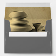 陶器の静物の炭鉛筆スケッチ