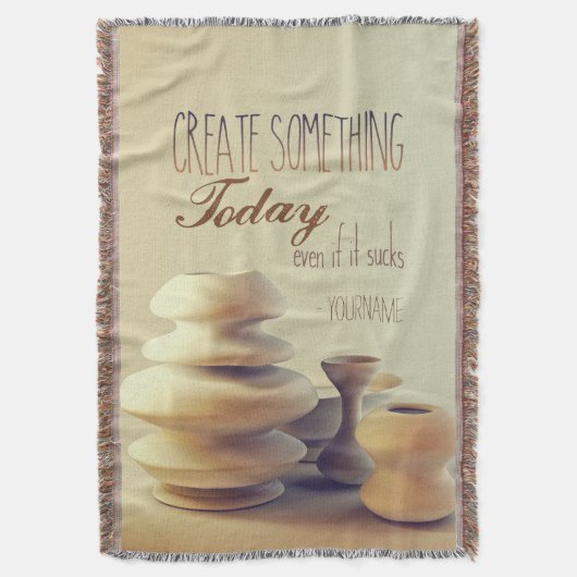 陶器は吸っても何かを今日作成します スローブランケット (正面縦)