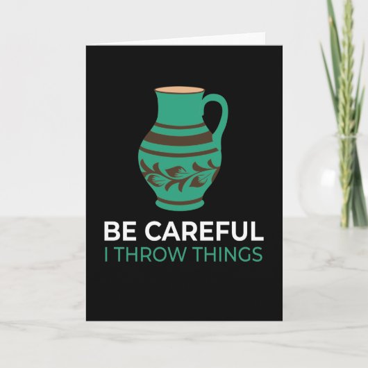 陶器を慎重に投げる カード (正面)