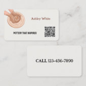 陶器カスタム製QR 名刺 (正面/裏面)