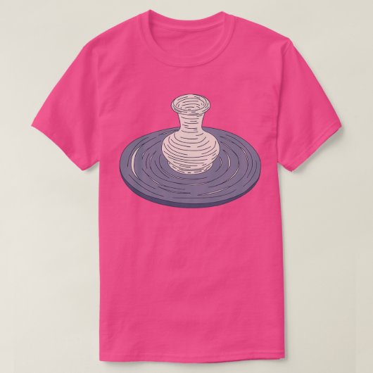 陶器クラス陶芸家ホイールクレイウェア Tシャツ (デザイン正面)