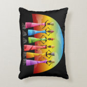 陶器付きアフリカ人女性 アクセントクッション (正面(垂直))