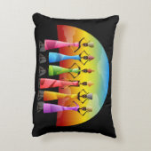 陶器付きアフリカ人女性 アクセントクッション (裏面(縦))