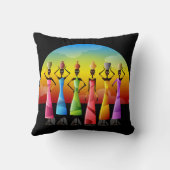 陶器付きアフリカ人女性 クッション (裏面)