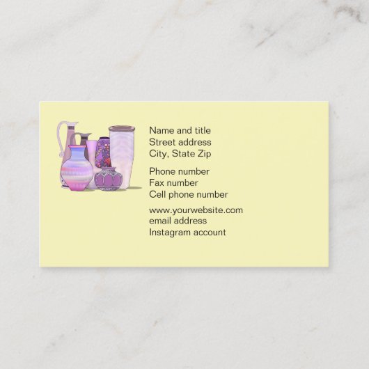 陶器用品店名刺 名刺 (裏面)