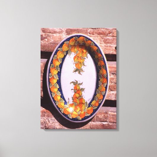 陶器用食器ポスター キャンバスプリント (正面)