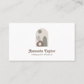 陶器花瓶モダンインテリアデザインホームデコル 名刺 (正面)