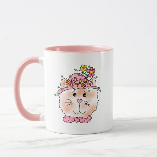 陶器製マグカップ 子猫 マグカップ (左)