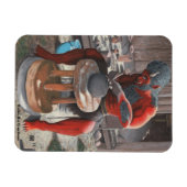 陶器車輪を用いた鬼ファンタジー可撓磁石 マグネット (横)