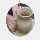 陶工と粘土 セラミックオーナメント (左)