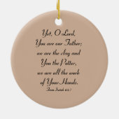 陶工と粘土 セラミックオーナメント (裏面)