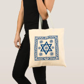 陶瓦、ポルトガル語とユダヤ語のアズレジョ トートバッグ (正面(商品))