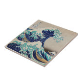 陶瓦：北斎：波 タイル (側面)