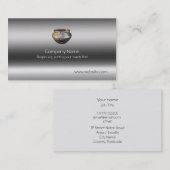 陶磁光沢楽陶磁器金属調 名刺 (正面/裏面)