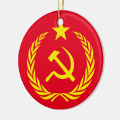 陶磁器のオーナメントの冷戦の共産主義者の旗 セラミックオーナメント (左)