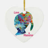 陶磁器のオーナメント愛マナティー セラミックオーナメント (正面)