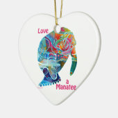 陶磁器のオーナメント愛マナティー セラミックオーナメント (左)