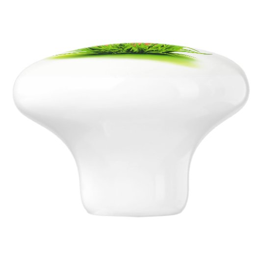 陶磁器のキャビネットのノブデイジー牛 セラミックノブ (側面)