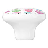 陶磁器のキャビネットのノブフクロウ セラミックノブ (側面)