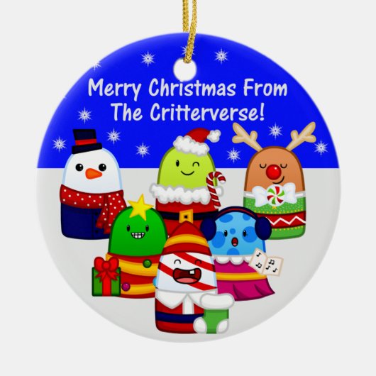 陶磁器のクリスマスのオーナメント セラミックオーナメント (正面)