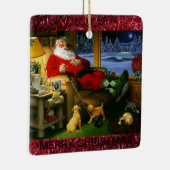 陶磁器のゴルフテーマのクリスマスのオーナメント セラミックオーナメント (右)