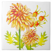 陶磁器のタイルに秋が訪れる タイル (正面)