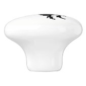 陶磁器のドア・ノブおよび引きのハロウィンの魔法使い セラミックノブ (側面)