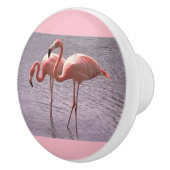 陶磁器のノブおよび引きのピンクのフラミンゴ セラミックノブ (右)