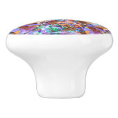 陶磁器のノブの花柄の抽象芸術のステンドグラス セラミックノブ (側面)