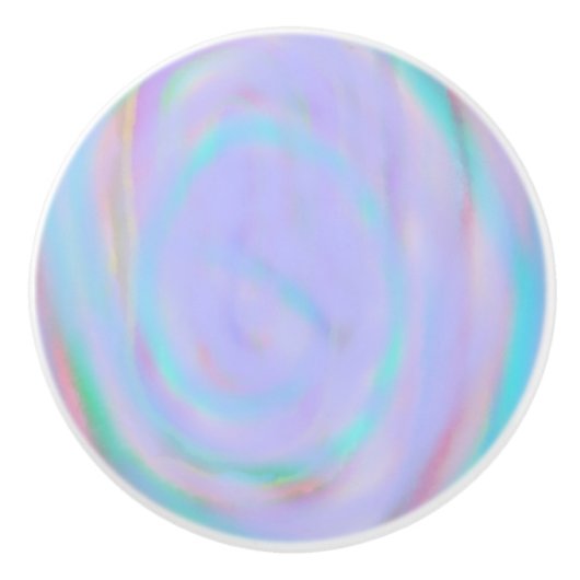 陶磁器のノブの虹の渦巻パターン セラミックノブ (正面)