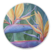 陶磁器のノブ極楽鳥 セラミックノブ (正面)