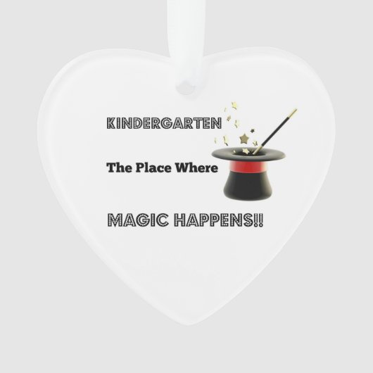 陶磁器のハートのオーナメントKindergartenMagic オーナメント (正面)