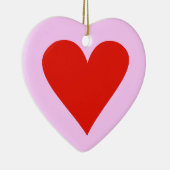 陶磁器のハートのペンダントの赤いハート セラミックオーナメント (右)
