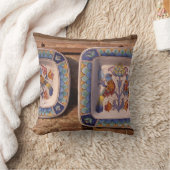 陶磁器のポスタ伝統的ープラークの鳩の模様 クッション (ブランケット)