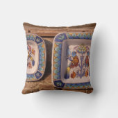 陶磁器のポスタ伝統的ープラークの鳩の模様 クッション (裏面)