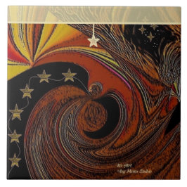 陶磁器の写真タイル「魔法使い」 タイル