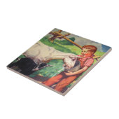 陶磁器の台所タイル国の農場育ちおよびヤギ タイル (側面)