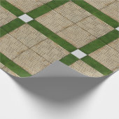 陶磁器の地中海のなタイルの緑の灰色 ラッピングペーパー (角)