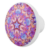 陶磁器の引出しのノブの万華鏡のように千変万化するパターンの星 セラミックノブ (右)